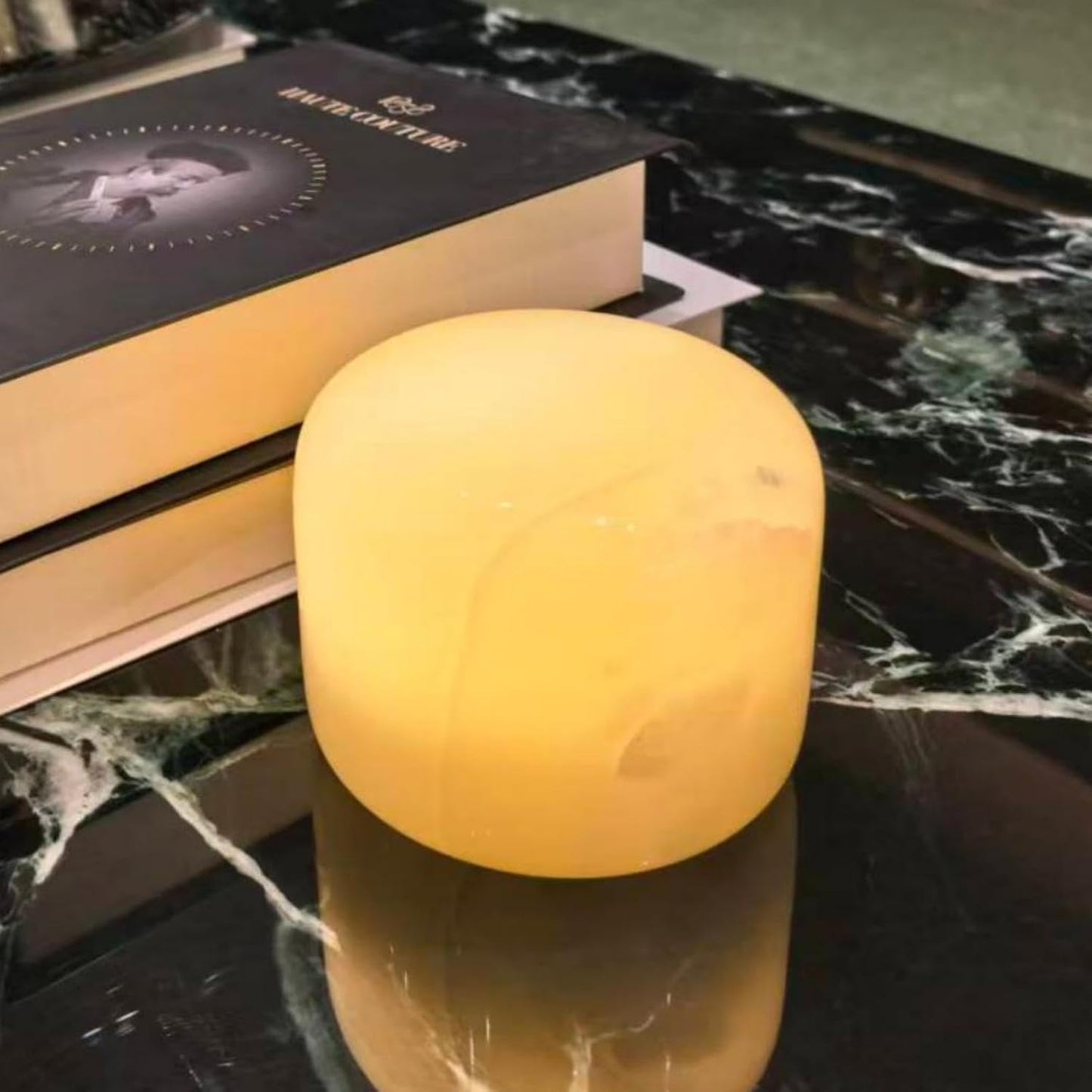 Marble Lamp Night Light Touch Bedside Table Lamp for Bedroom,Type-C Rechargeable Small Desk Bedside Small Lamps,Eye Caring Dimmable LED Ambient lamp (Mid Century Modern)