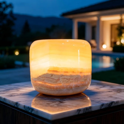 Marble Lamp Night Light Touch Bedside Table Lamp for Bedroom,Type-C Rechargeable Small Desk Bedside Small Lamps,Eye Caring Dimmable LED Ambient lamp (Mid Century Modern)